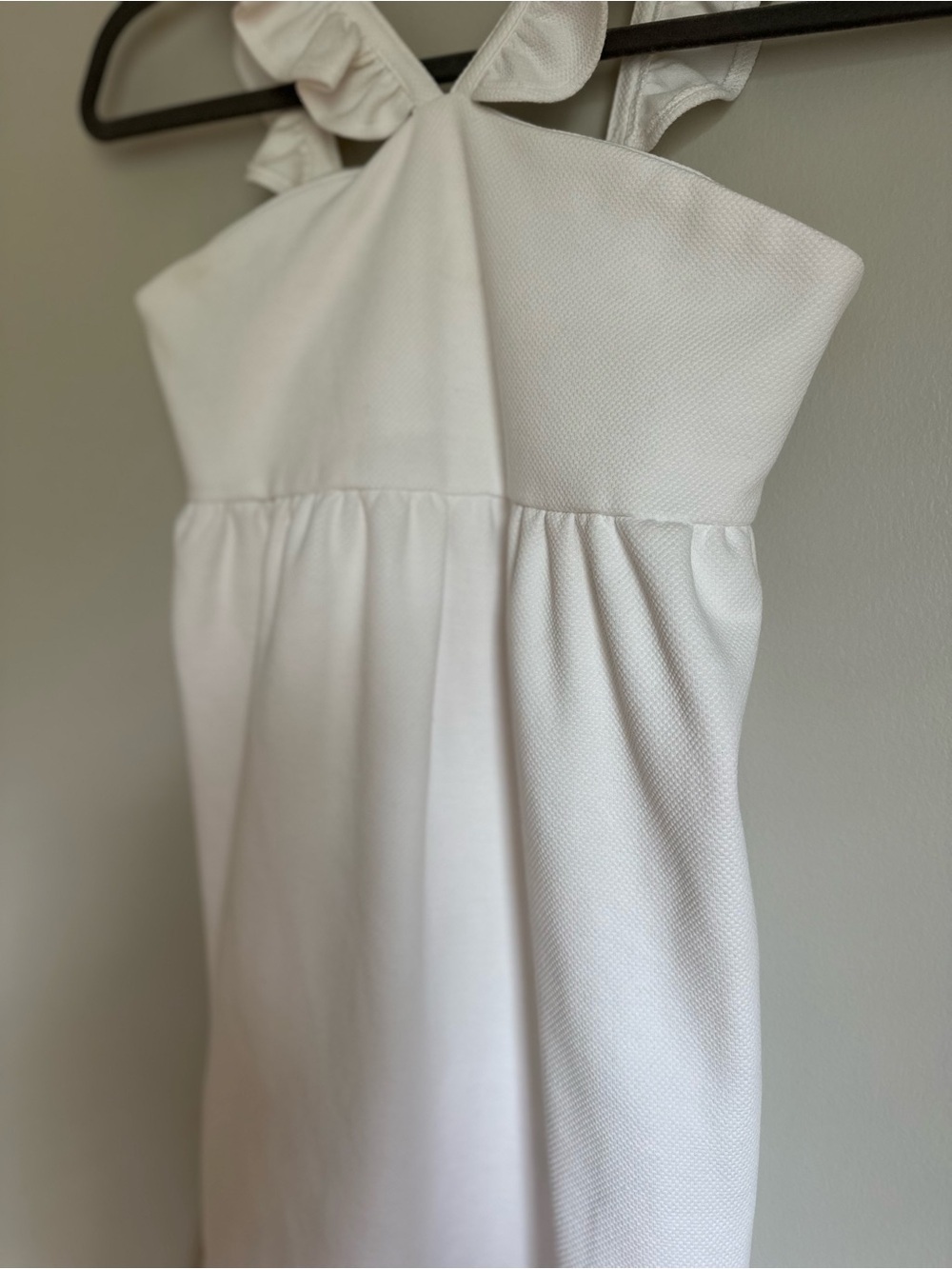 Bisby Girls Soho Dress Sleeveless Ruffle Straps Adjustable Buttons Size 12 White - Picture 3 of 8
